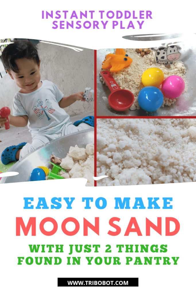 Get Your Toddler Busy With Sensory Play Using DIY Moon Sand